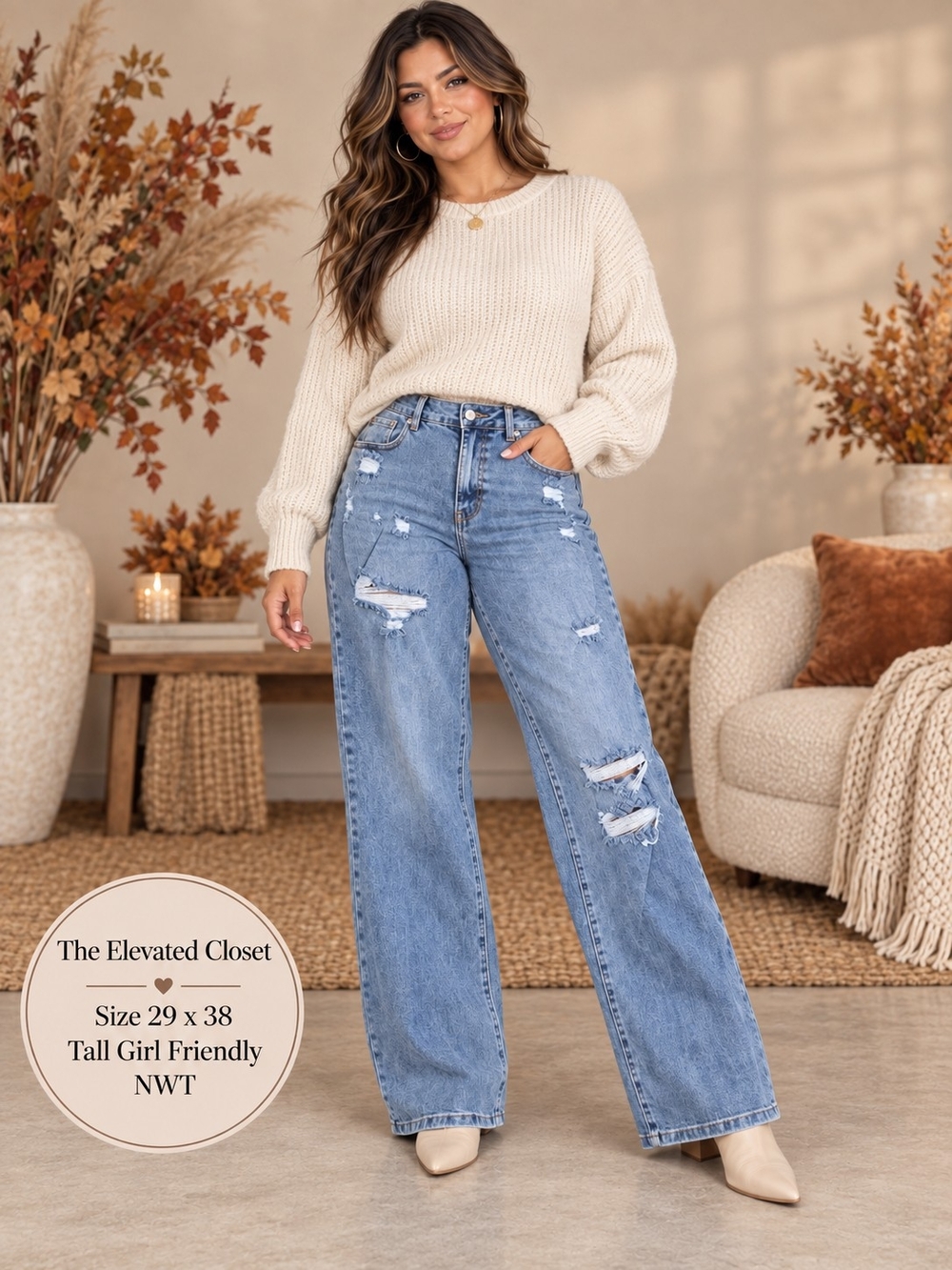The Elevated Closet NWT 90’s Tall Boyfriend Jeans | Size 29 x 38